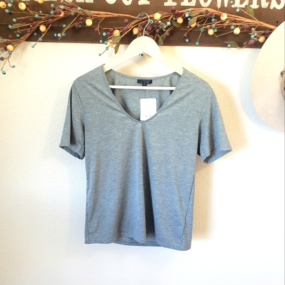 Topshop Gray T-Shirt
